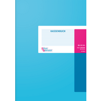 Kassenbuch | A4, 80 Seiten, Karton, magenta/hellblau