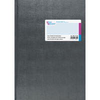 Geschäftsbuch | A4, 192 Seiten, mit Seitenzahlen, liniert, Kunststoff, grau