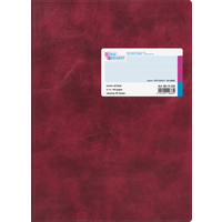 Geschäftsbuch | A4, 192 Seiten, kariert, Kunststoff, rot