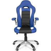 GAME SPORT - Gamingstuhl Schwarz / Weiß / Blau