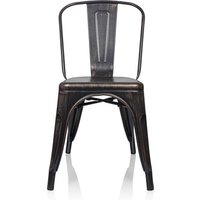 VANTAGGIO COMFORT OUTDOOR - Outdoor Stuhl Schwarz / Gold