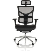 ERGO-U2 LM | Leder/Netz - High End Bürostuhl Schwarz