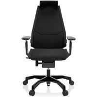 GENIDIA BLACK | Stoff - High End Bürostuhl Schwarz