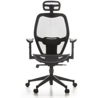 AIR-PORT | Rücken Netz | Sitz Netz - Profi Bürostuhl Schwarz