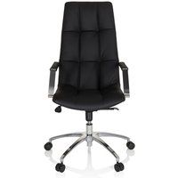 SARANTO PRO | Leder - Home Office Chefsessel Schwarz