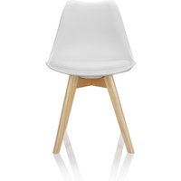 SCANDI 4er Pack - Schalenstuhl Weiß