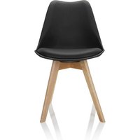 SCANDI 4er Pack - Schalenstuhl Schwarz