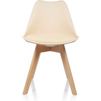 SCANDI 4er Pack - Schalenstuhl Beige