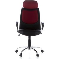 CITY 80 - Home Office Chefsessel Schwarz / Weinrot