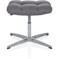 SARANTO | Stoff - Polsterhocker Grau