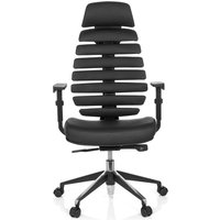 ERGO LINE II PRO | Leder - Profi Bürostuhl Schwarz