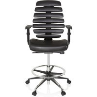 ERGO LINE II WORK | Leder - Counterstuhl Schwarz