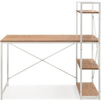 Easy Up3 | 120x60 - Schreibtisch Weiß/Eiche