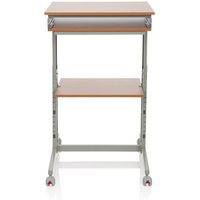 WORKSTATION | 60x50 - Stehschreibtisch Buche / Grau