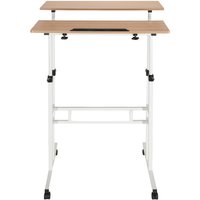 WORKSTATION I | 80x60 - Stehschreibtisch Weiß / Eiche