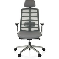 SPINIO ELITE | Stoff/Netz - High End Bürostuhl Grau