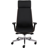 MOON WOOD HD - Chefsessel Schwarz/Walnuss