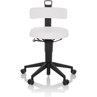 TOP WORK FLEX PU | Kunstleder - Drehhocker Weiß