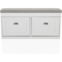 ESTHA I - Schuhschrank Weiß/Grau