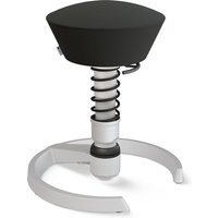 AERIS SWOPPER MIT GLEITER - Swopper Standard Kunstleder Schwarz Gestell Hellgrau metallic / Schwarz