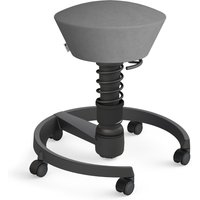 AERIS SWOPPER MIT ROLLEN - Swopper Low Mikrofaser Grau Gestell Schwarz