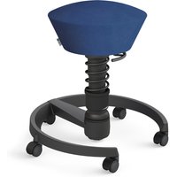 AERIS SWOPPER MIT ROLLEN - Swopper Low Mikrofaser Blau Gestell Schwarz