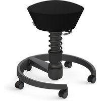 AERIS SWOPPER MIT ROLLEN - Swopper Low Wollmischung Schwarz Gestell Schwarz