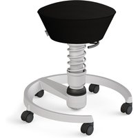 AERIS SWOPPER AIR MIT ROLLEN - Swopper Low Schwarz Mesh-Gewebe AIR Gestell Hellgrau metallic