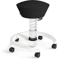 AERIS SWOPPER MIT ROLLEN - Swopper Low Mikrofaser Schwarz Gestell Weiß