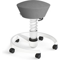 AERIS SWOPPER MIT ROLLEN - Swopper Low Mikrofaser Grau Gestell Weiß