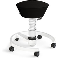 AERIS SWOPPER AIR MIT ROLLEN - Swopper Low Schwarz Gestell Weiß Mesh-Gewebe AIR