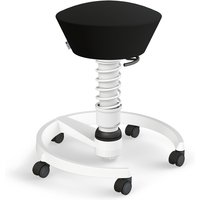 AERIS SWOPPER MEDIFLEX MIT ROLLEN - Swopper Standard Schwarz Kunstleder Mediflex Gestell Weiß