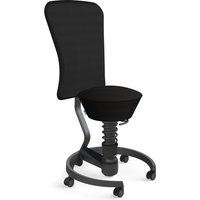 AERIS SWOPPER AIR MIT ROLLEN UND LEHNE - Swopper Low Schwarz Gestell Schwarz Mesh-Gewebe AIR