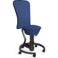 AERIS SWOPPER AIR MIT ROLLEN UND LEHNE - Swopper Low Blau Gestell Schwarz Mesh-Gewebe AIR