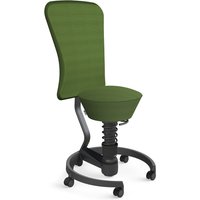 AERIS SWOPPER AIR MIT ROLLEN UND LEHNE - Swopper Low Grün Gestell Schwarz Mesh-Gewebe AIR