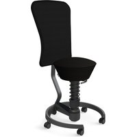 AERIS SWOPPER AIR MIT ROLLEN UND LEHNE - Swopper Standard Schwarz Gestell Schwarz Mesh-Gewebe AIR