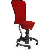 AERIS SWOPPER AIR MIT ROLLEN UND LEHNE - Swopper Standard Rot Gestell Schwarz Mesh-Gewebe AIR