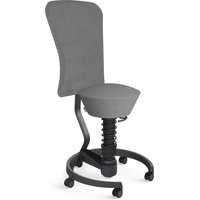 AERIS SWOPPER MIT ROLLEN UND LEHNE - Swopper Standard Wollmischung Grau Gestell Schwarz