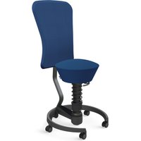 AERIS SWOPPER MIT ROLLEN UND LEHNE - Swopper Standard Wollmischung Blau Gestell Schwarz