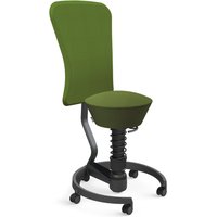 AERIS SWOPPER MIT ROLLEN UND LEHNE - Swopper Standard Wollmischung Grün Gestell Schwarz