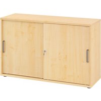 BETA 1752S | Schiebetürenschrank | 2 OH - Ahorn Streifengriff Kunststoff