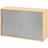 BETA 1752S | Schiebetürenschrank | 2 OH - Ahorn/Silber Metallgriff