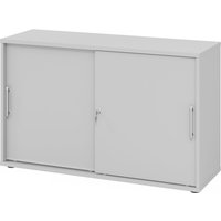 BETA 1752S | Schiebetürenschrank | 2 OH - Grau Relinggriff Kunststoff