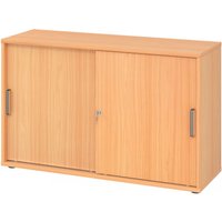 BETA 1752S | Schiebetürenschrank | 2 OH - Buche Streifengriff Kunststoff