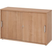 BETA 1752S | Schiebetürenschrank | 2 OH - Nussbaum Chromgriff Metall