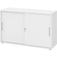 BETA 1752S | Schiebetürenschrank | 2 OH - Weiß Relinggriff Kunststoff