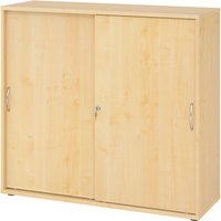BETA 1753S | Schiebetürenschrank | 3 OH - Ahorn Bogengriff Metall