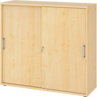 BETA 1753S | Schiebetürenschrank | 3 OH - Ahorn Chromgriff Metall