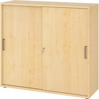BETA 1753S | Schiebetürenschrank | 3 OH - Ahorn Streifengriff Kunststoff