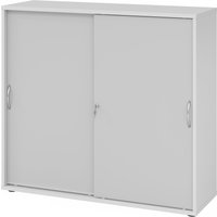 BETA 1753S | Schiebetürenschrank | 3 OH - Grau Bogengriff Metall